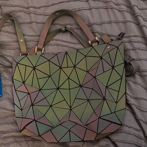 Geometric Green Tote Bag